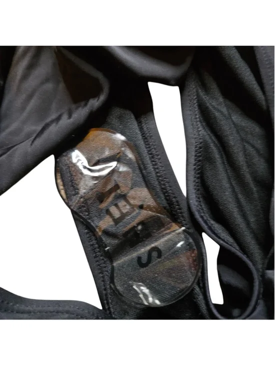 SHEIN Medium Blue Black Leopard Top and Black Bottoms Bikini Swimsuit - Picture 6 of 7